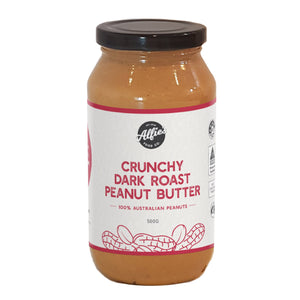 Alfie's Crunchy Dark Roasted Peanut Butter (500g)